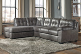 Prime Furniture - Ashley Furniture - Fallston Sectional - RAF 2-Piece Sectional with Chaise / Slate - 17221S1